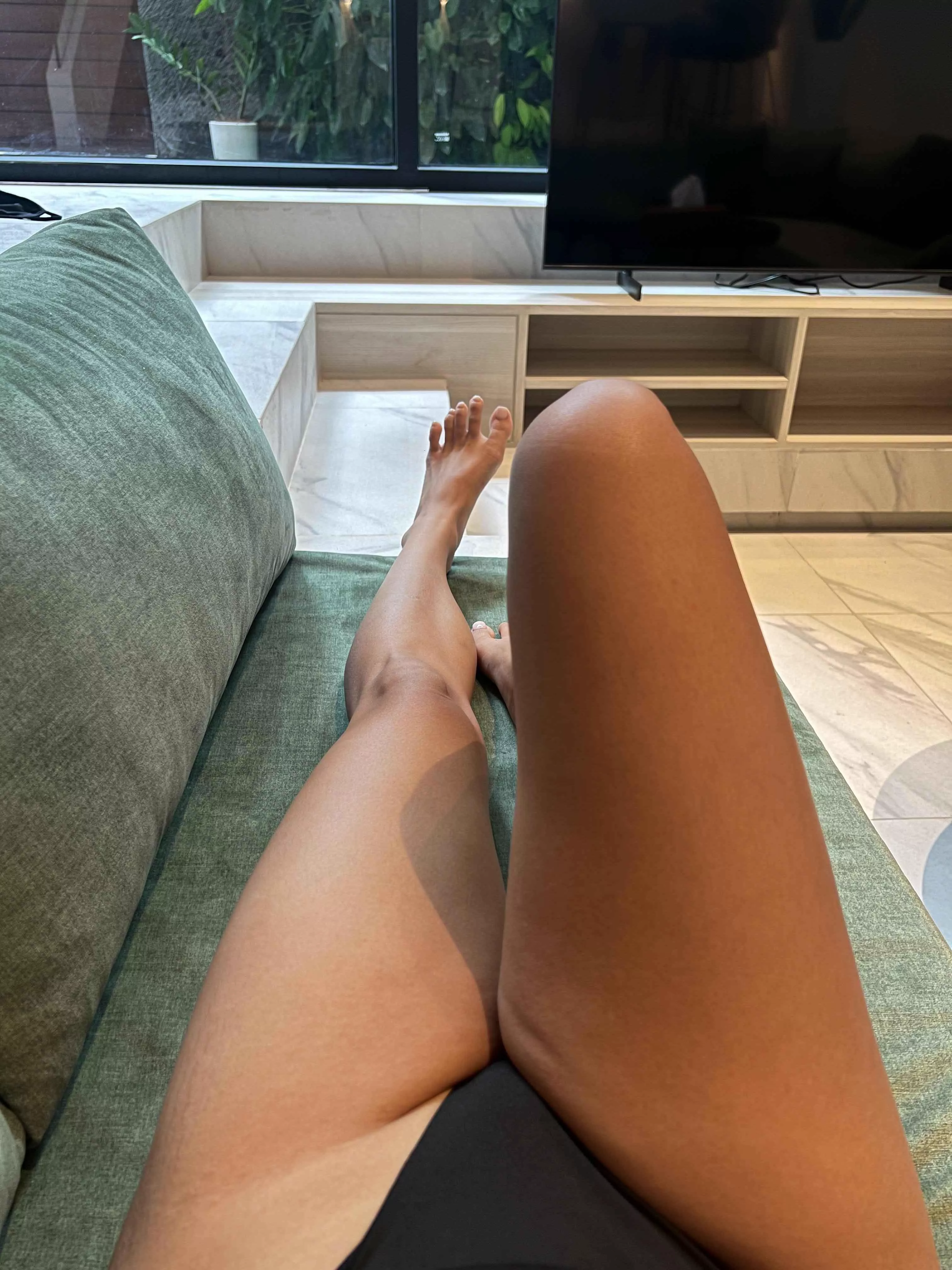 This slender leg and feet needs your attention