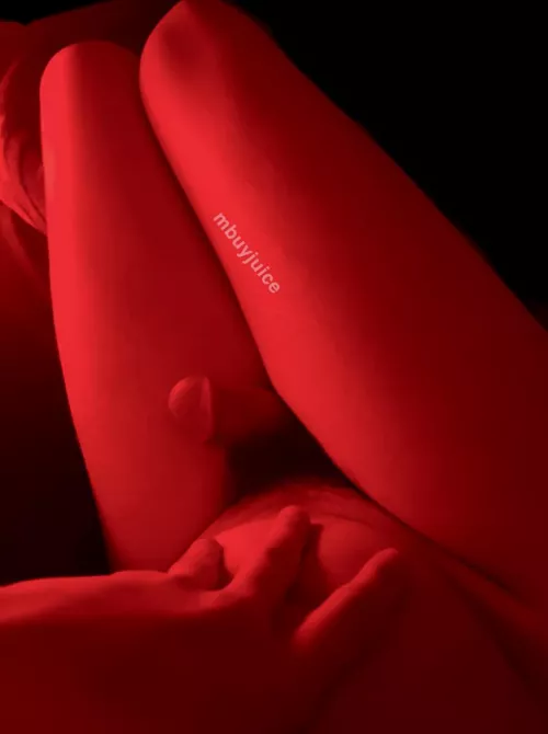 would you cover my thighs and sissy cock in your cum? 