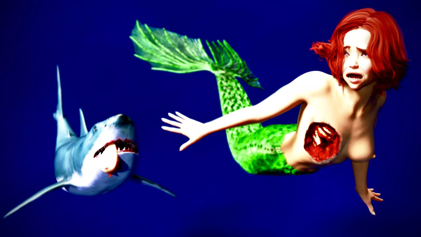 A shark bait mermaid