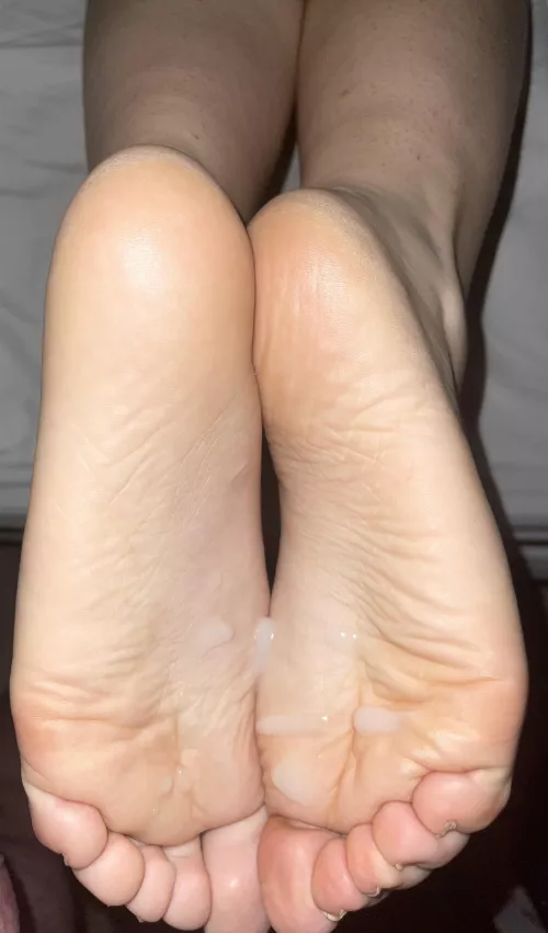 Cum glazed soles for the 100k contest! 