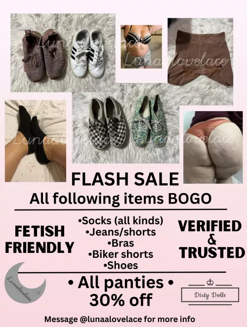 🚨FLASH SALE🚨 BOGO items and 30% off panties! 💦 Claim your special items now! [SELLING][US][PTY][OTH] CHECK COMMENTS 🍑