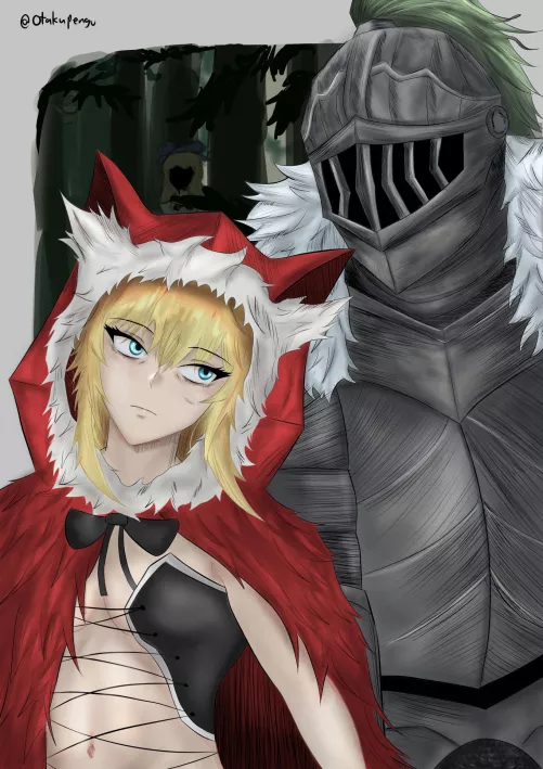 Grimm and Red Hood by me