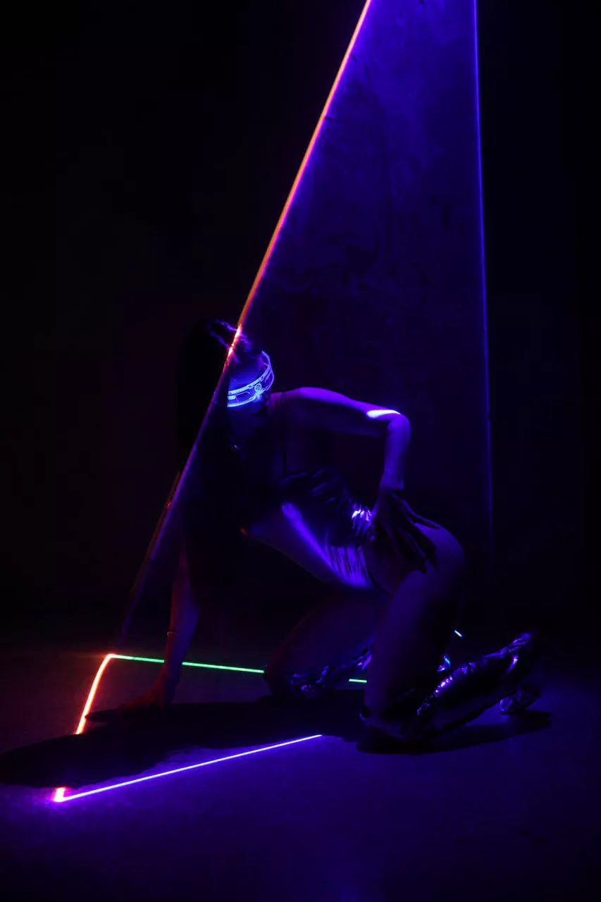 It's a neon party for two, you're welcome to join me