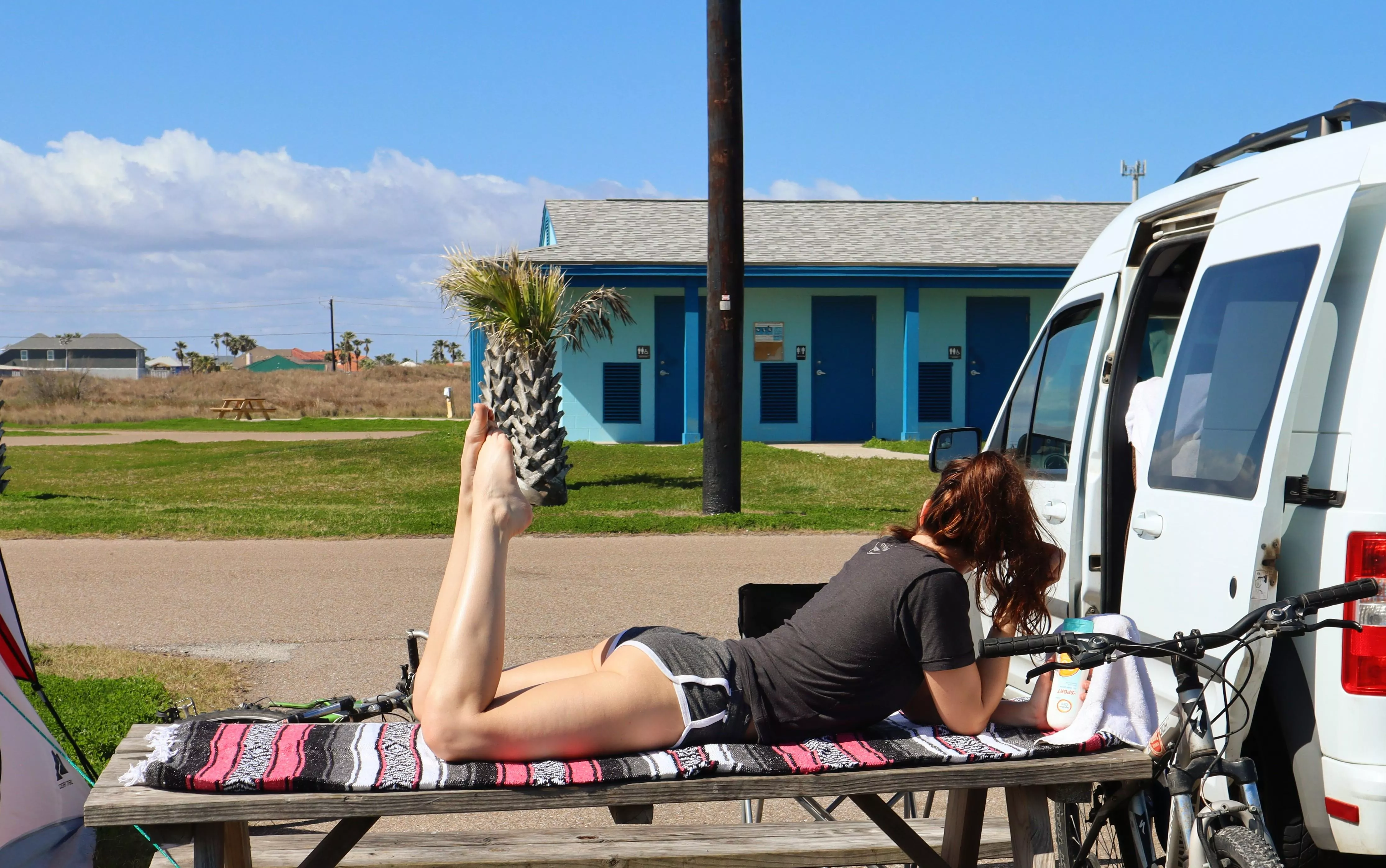 Just lounging at the campsite.