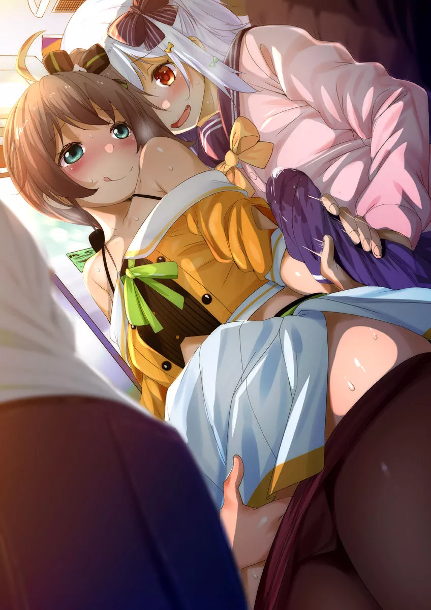 matsuri and tamaki making eachother feel good in public [vtuber]