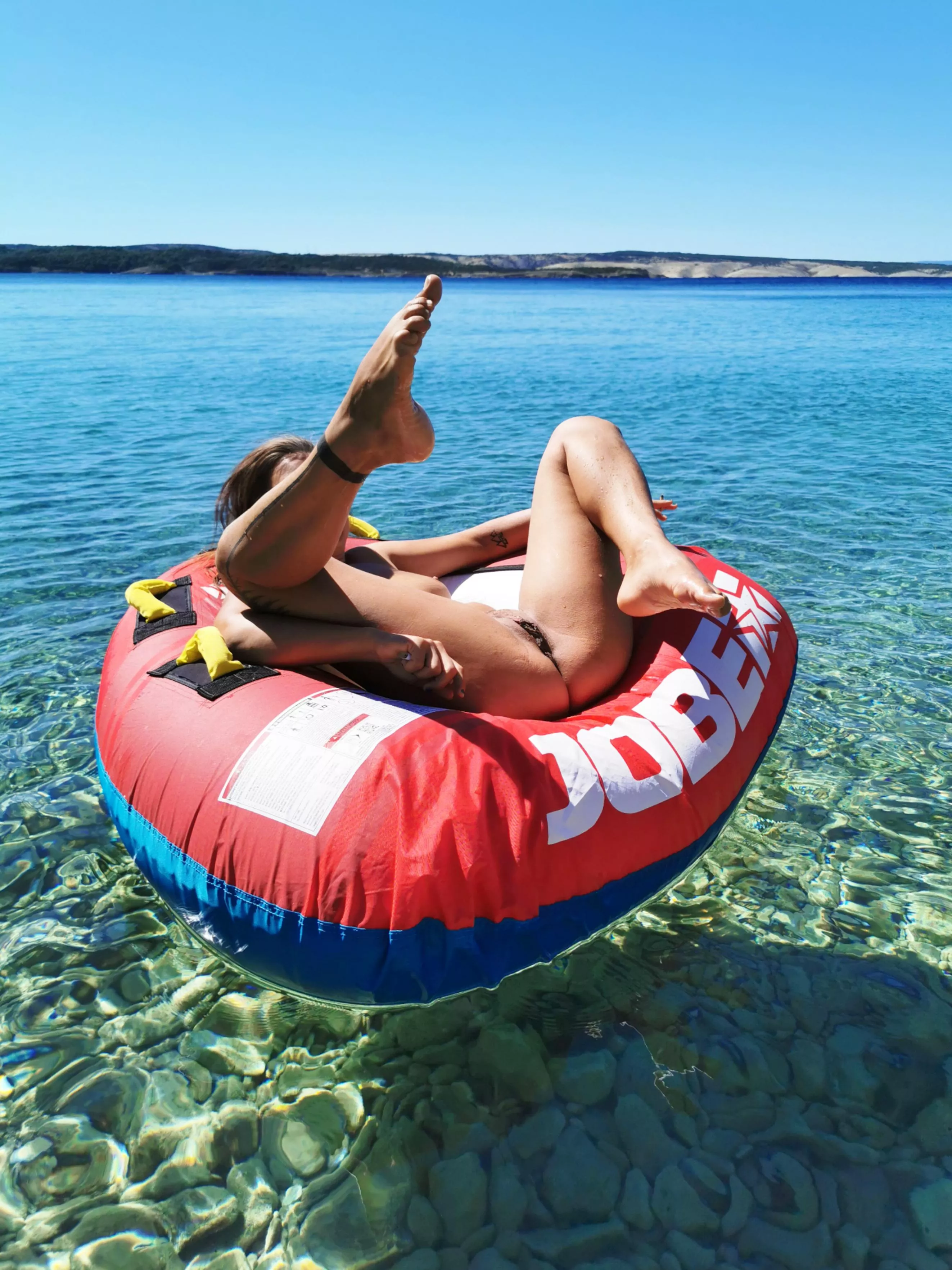 Perfect holiday with your face between my legs, floating in the sea