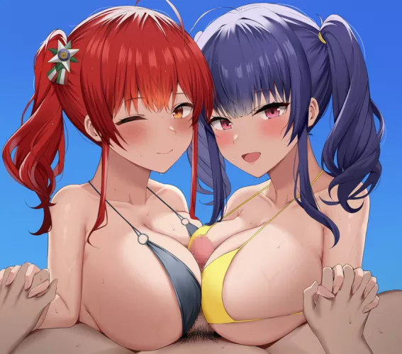 Pola and Zara bikini paizuri.