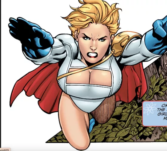 POV of Power Girl flying towards you [Justice League: Generation Lost (2010), #18]