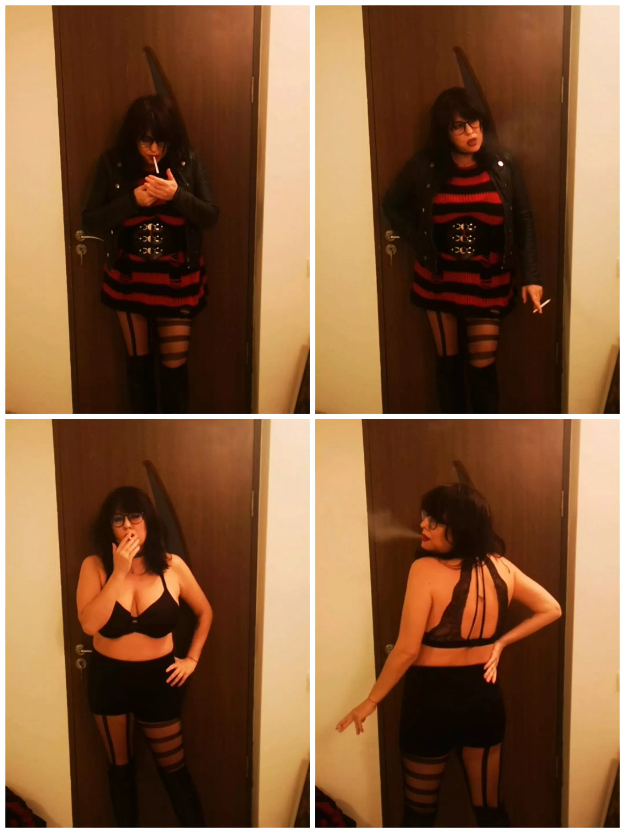 Smoking in leather 🚬 🖤