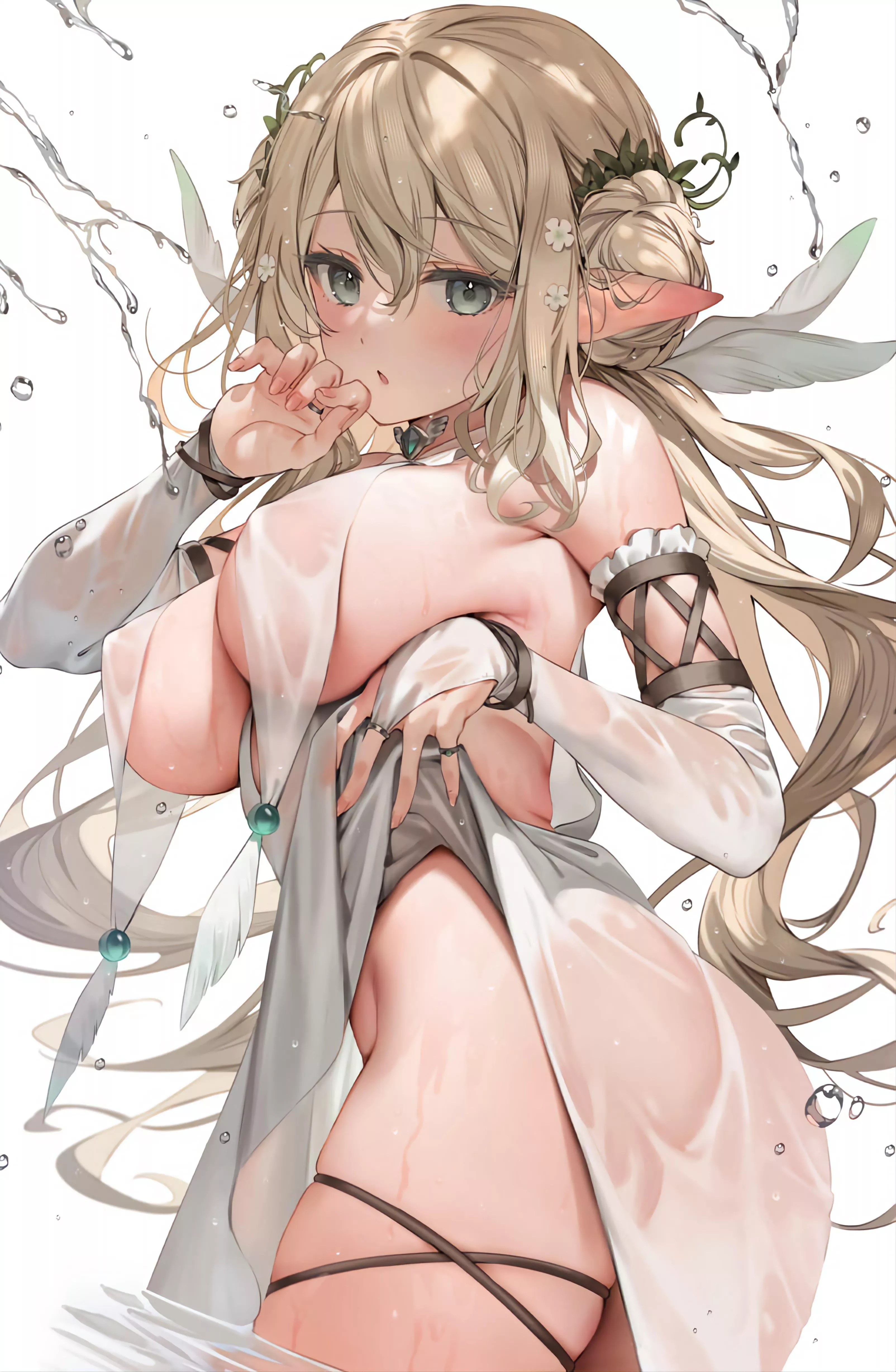 Soaking wet elf [Artist's OC]