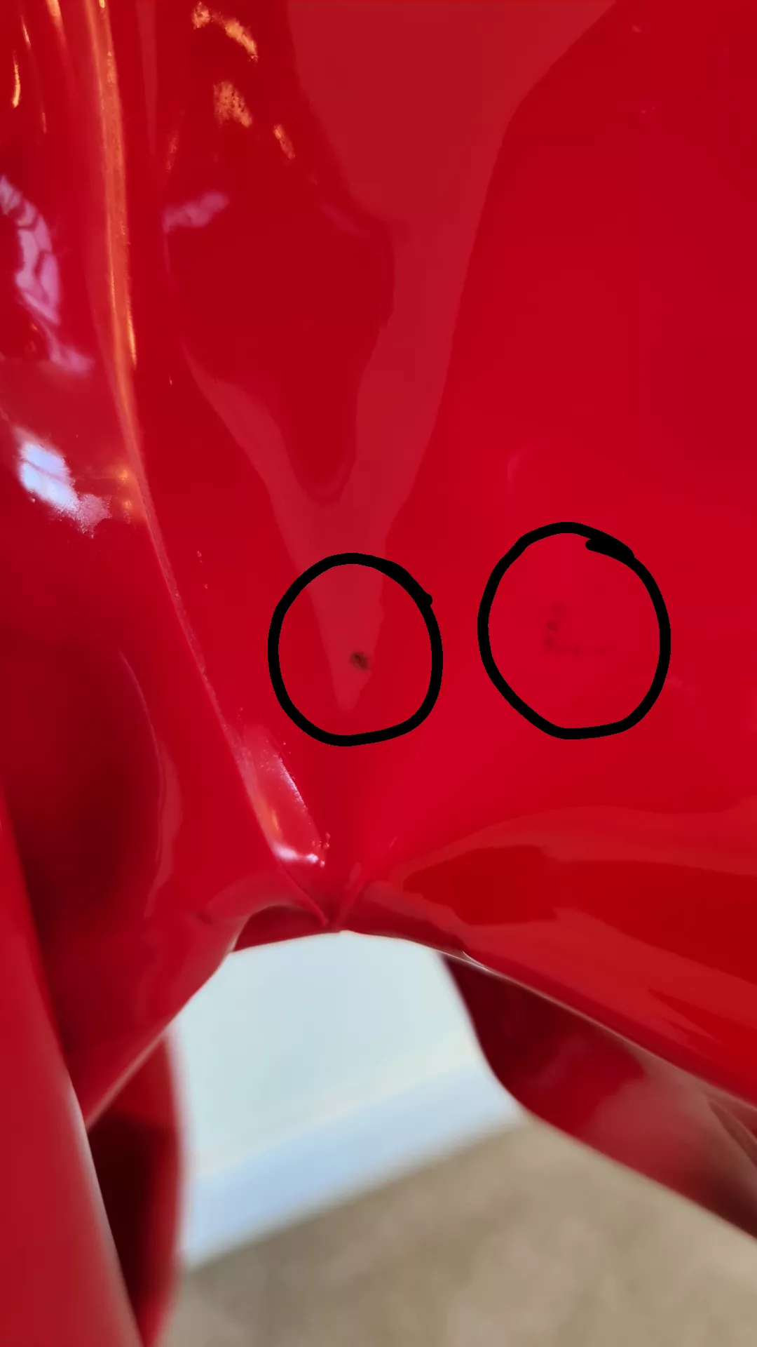 Stains on red latex?