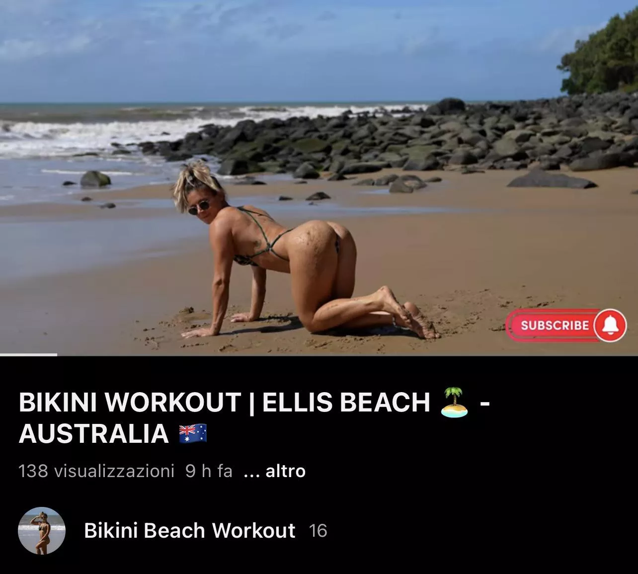 Subscribe my new YouTube channel to see sexy workouts at the beach! 🏝️https://youtu.be/g3d780C1kYM
