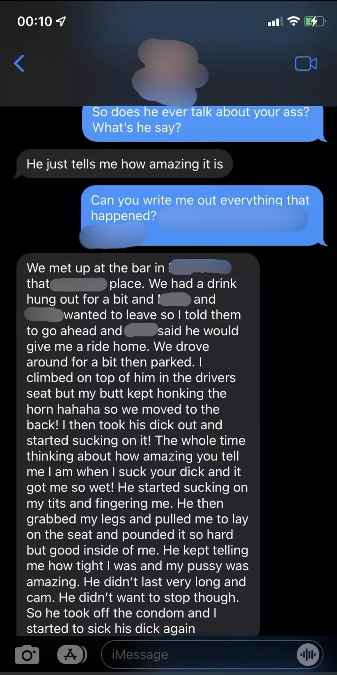 Wife texts about another night w/ her fwb