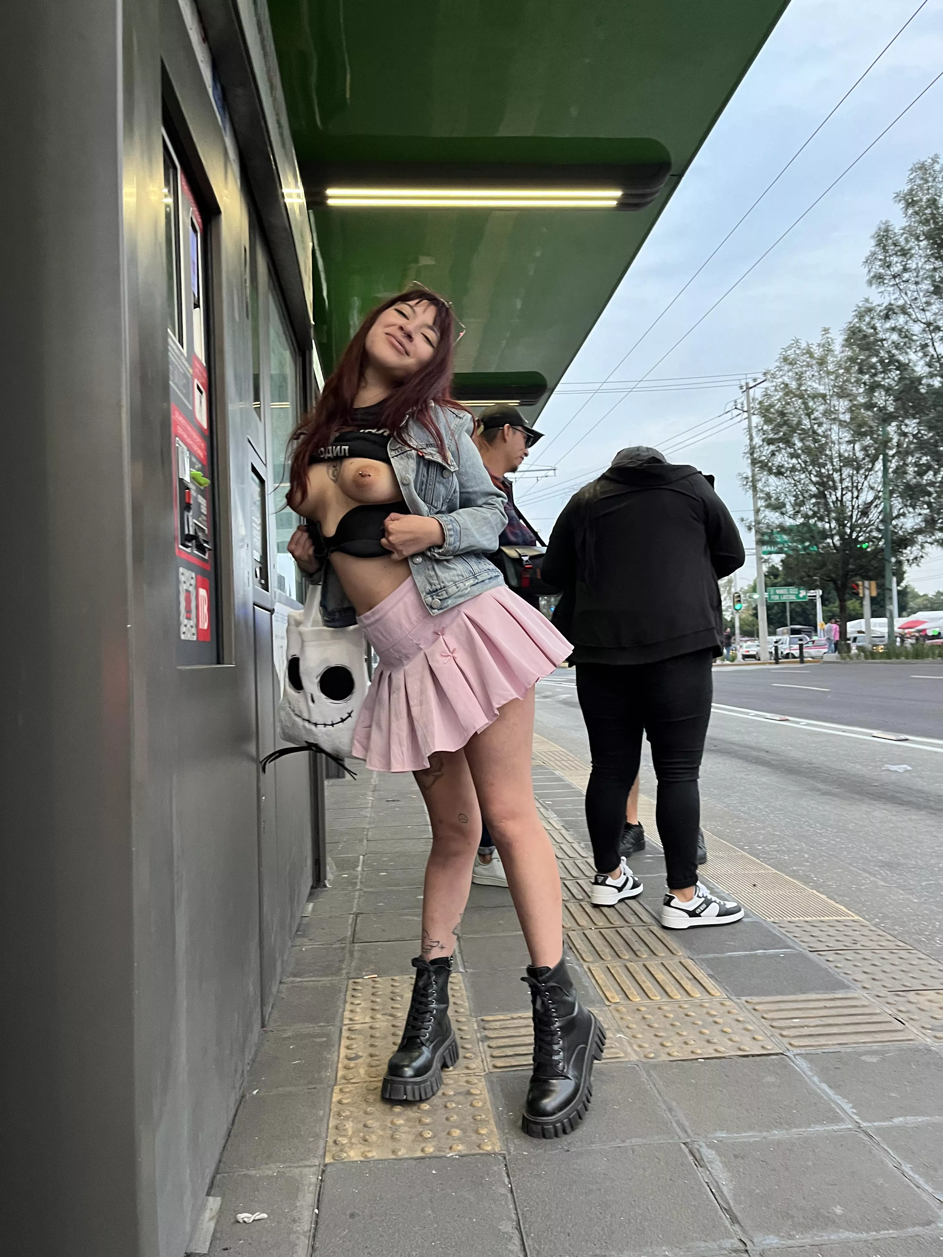 Bus stops are perfect for a sneaky flash