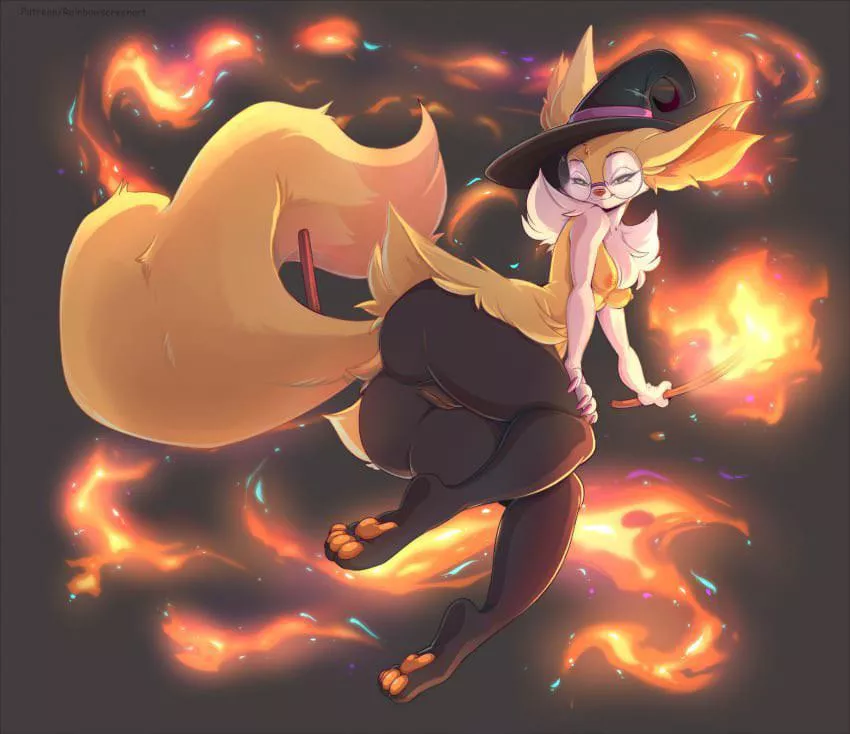 Everybody’s favorite witch, Braixen! (RainbowScreen)