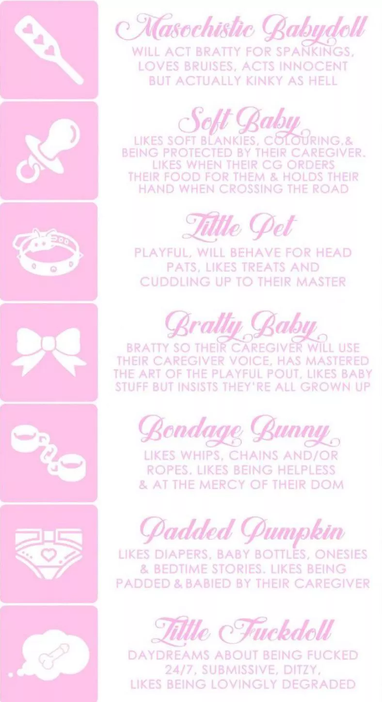 Littles which one is you? Daddies which one’s your type?? 🍬💕