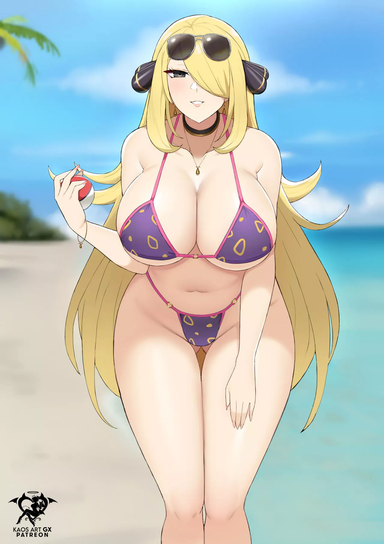 Mommy Cynthia down for beach battling followed by breeding
