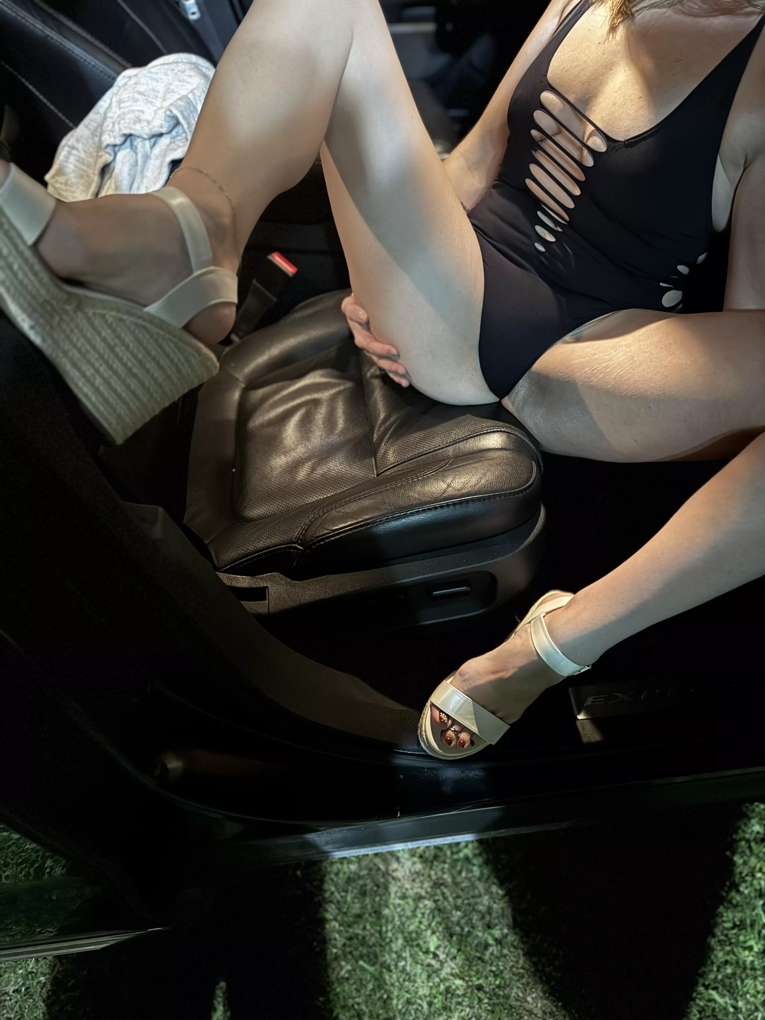 Mommy was feeling frisky in the car today 