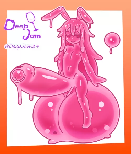 [OC] Purupuru~ I turned myself into a Bunny Slime Boy for Halloween!