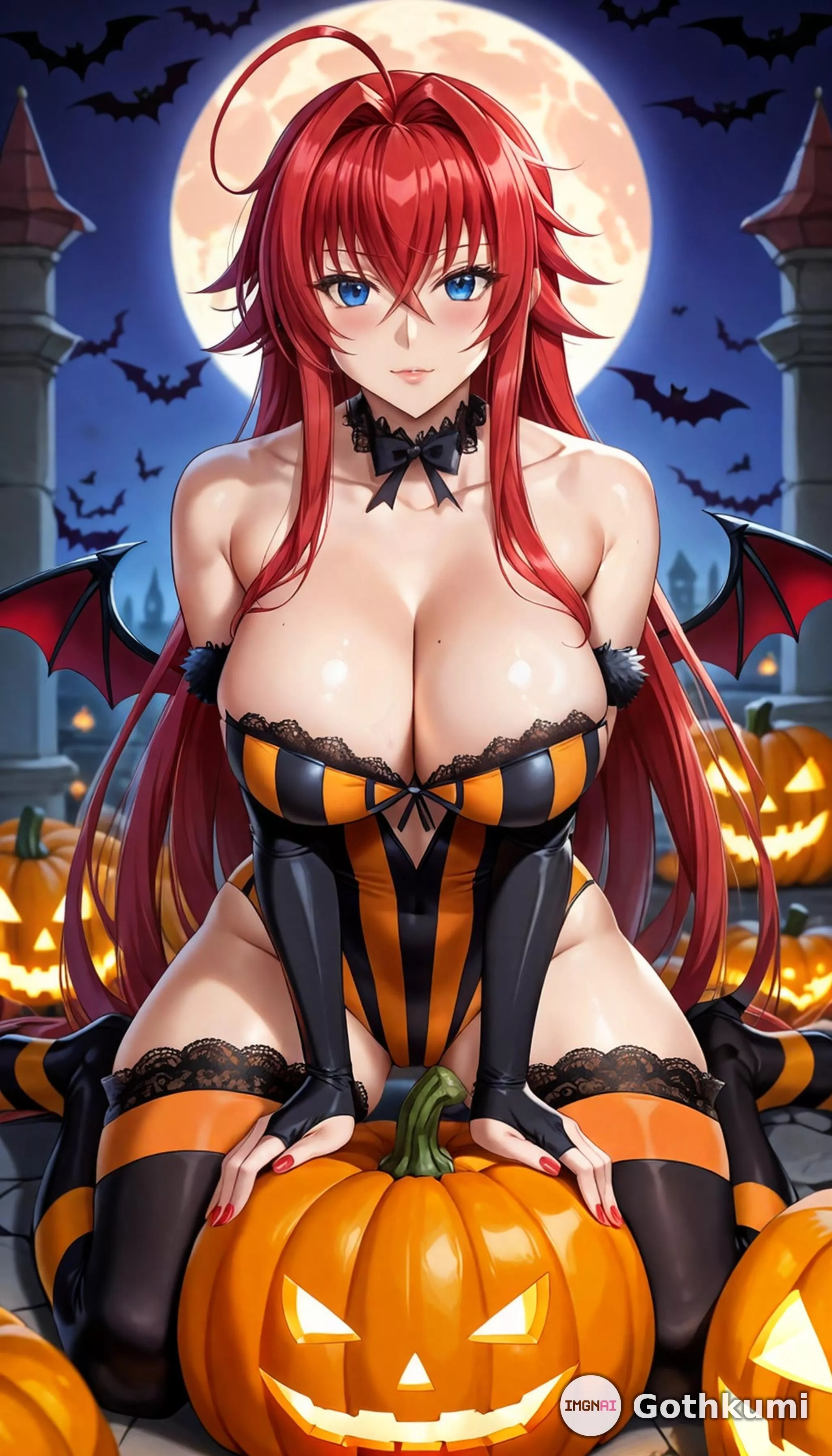 Rias is ready for Halloween