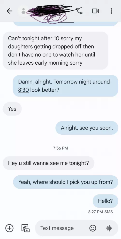 So, should I consider tonight a bust for scheduling reasons?