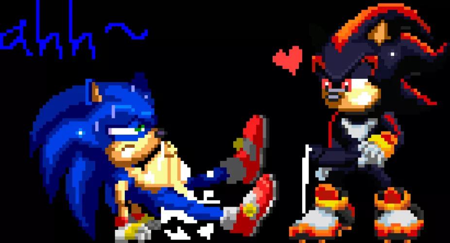 Sonic and Shadow Cuminflation sprite thing