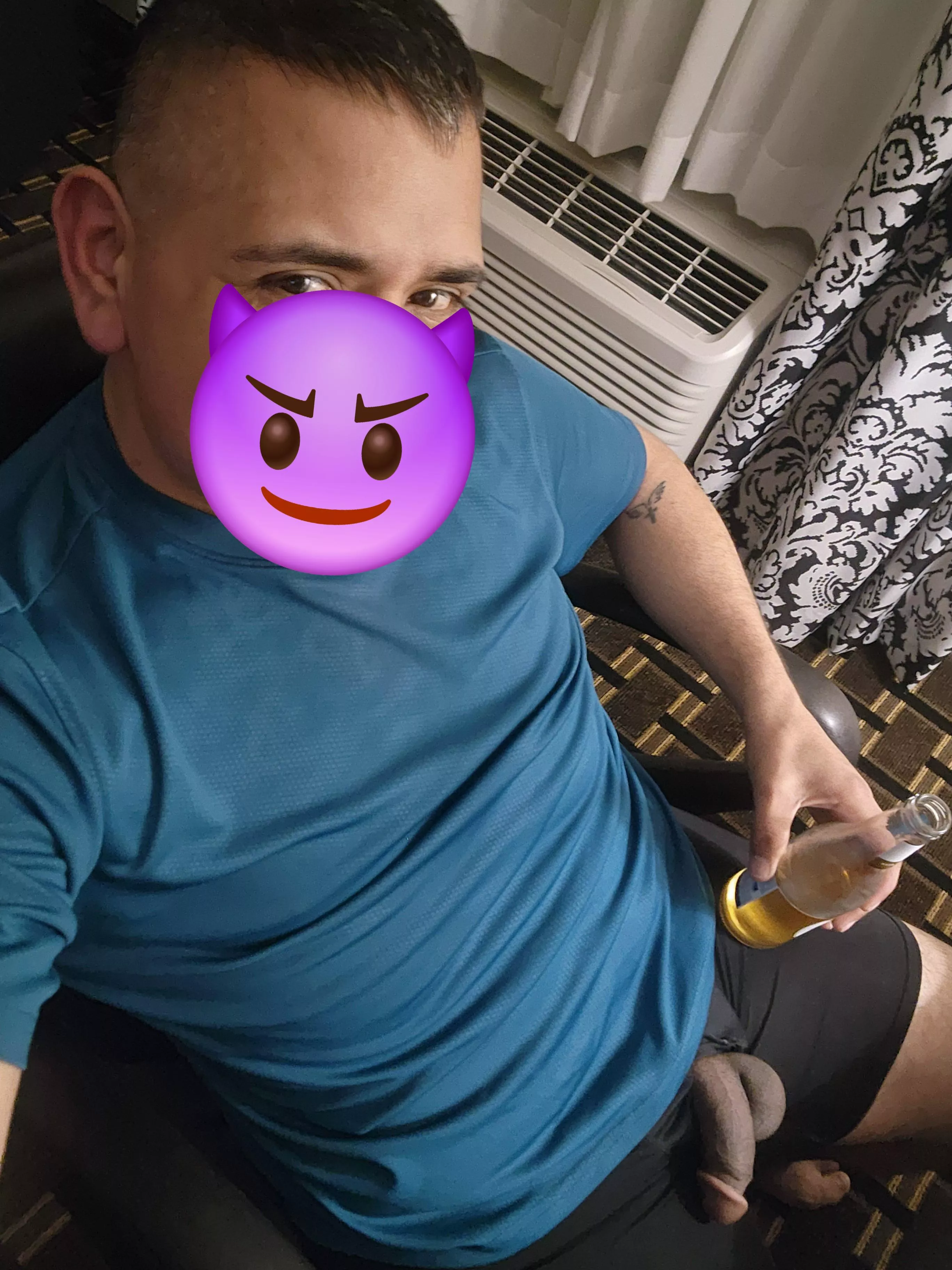 Take care of daddy while I enjoy my drink [39]