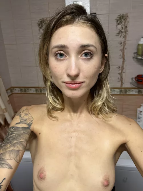 They're small breasts, but they're natural.