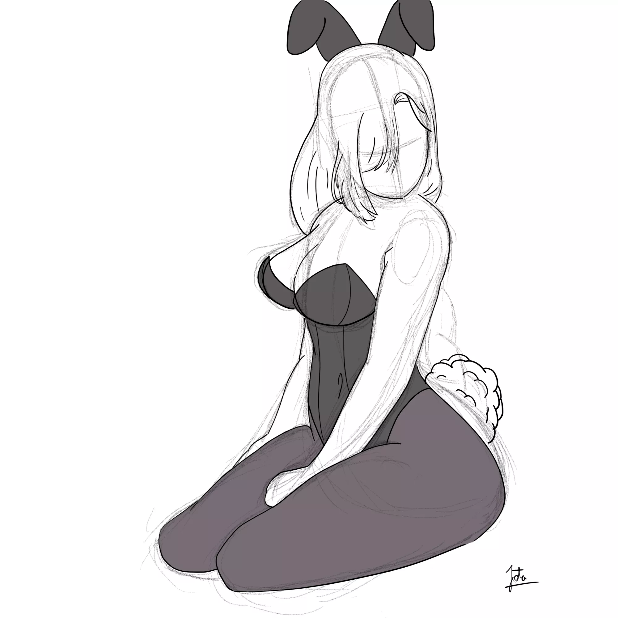 (WIP) Bunnygirl clothing study