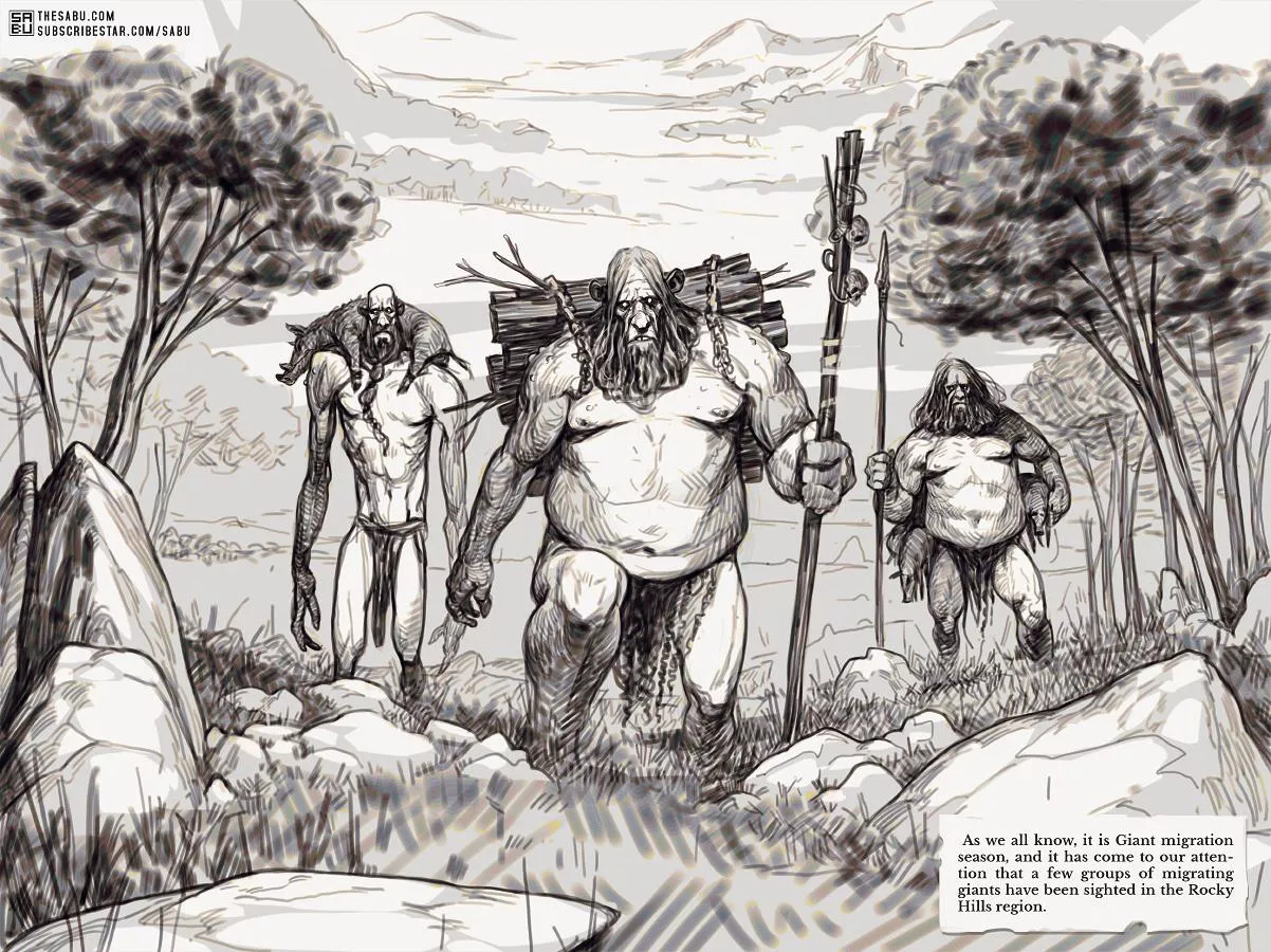 A note from Magistrate Theodore Black to the people of Mosswood Grove on the topic of migrating Giants 2/18