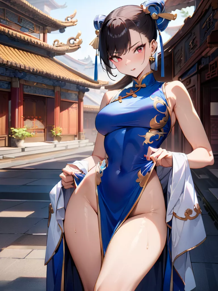 AI ART - Chun Li getting undressed 