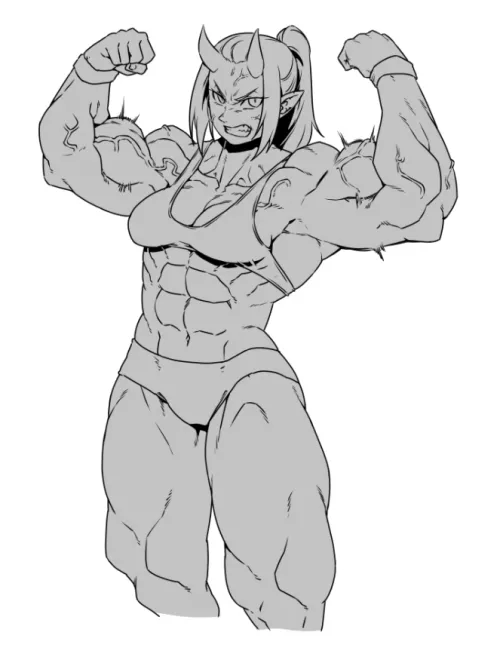 Bicep flexing demon [@minew01]