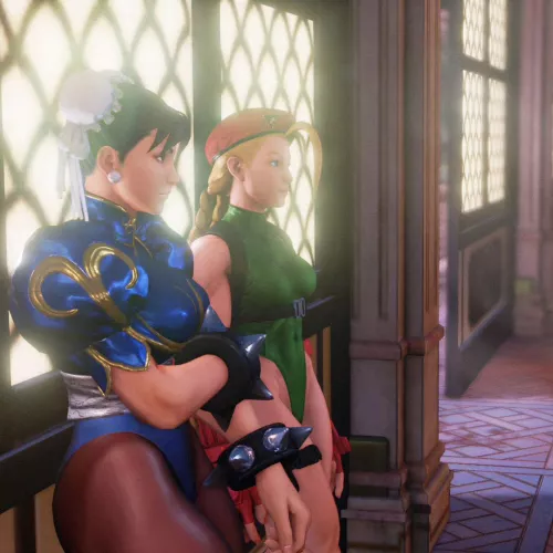 Chun-Li & Cammy relaxing