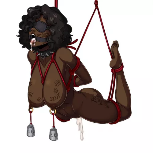 Dark girls look so good with superior white cum in their holes!