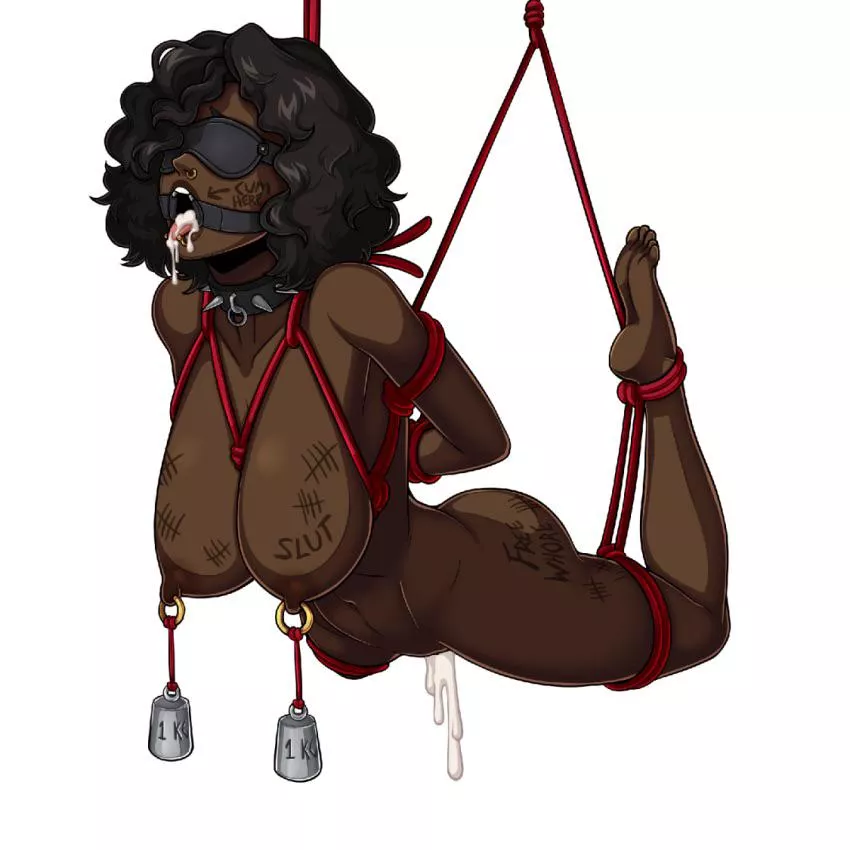 Dark girls look so good with superior white cum in their holes!