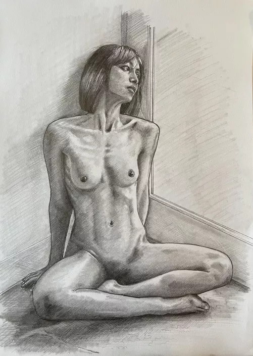 Faraway - Rah Cleopatra - graphite drawing by me