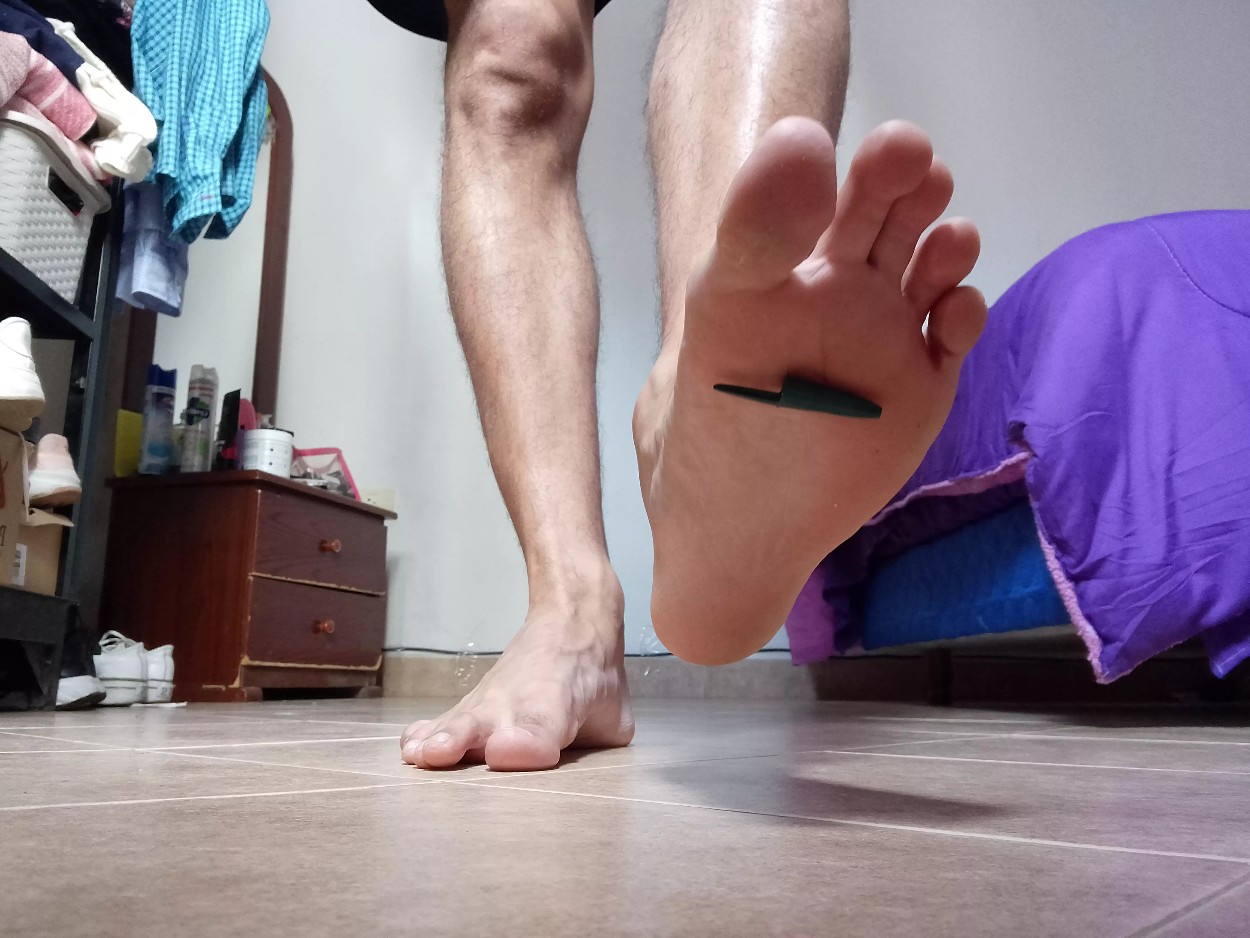 Imagine yourself shrinking down, completely at the mercy of my massive feet. Each step shakes the ground beneath you, and you’re powerless to escape. 