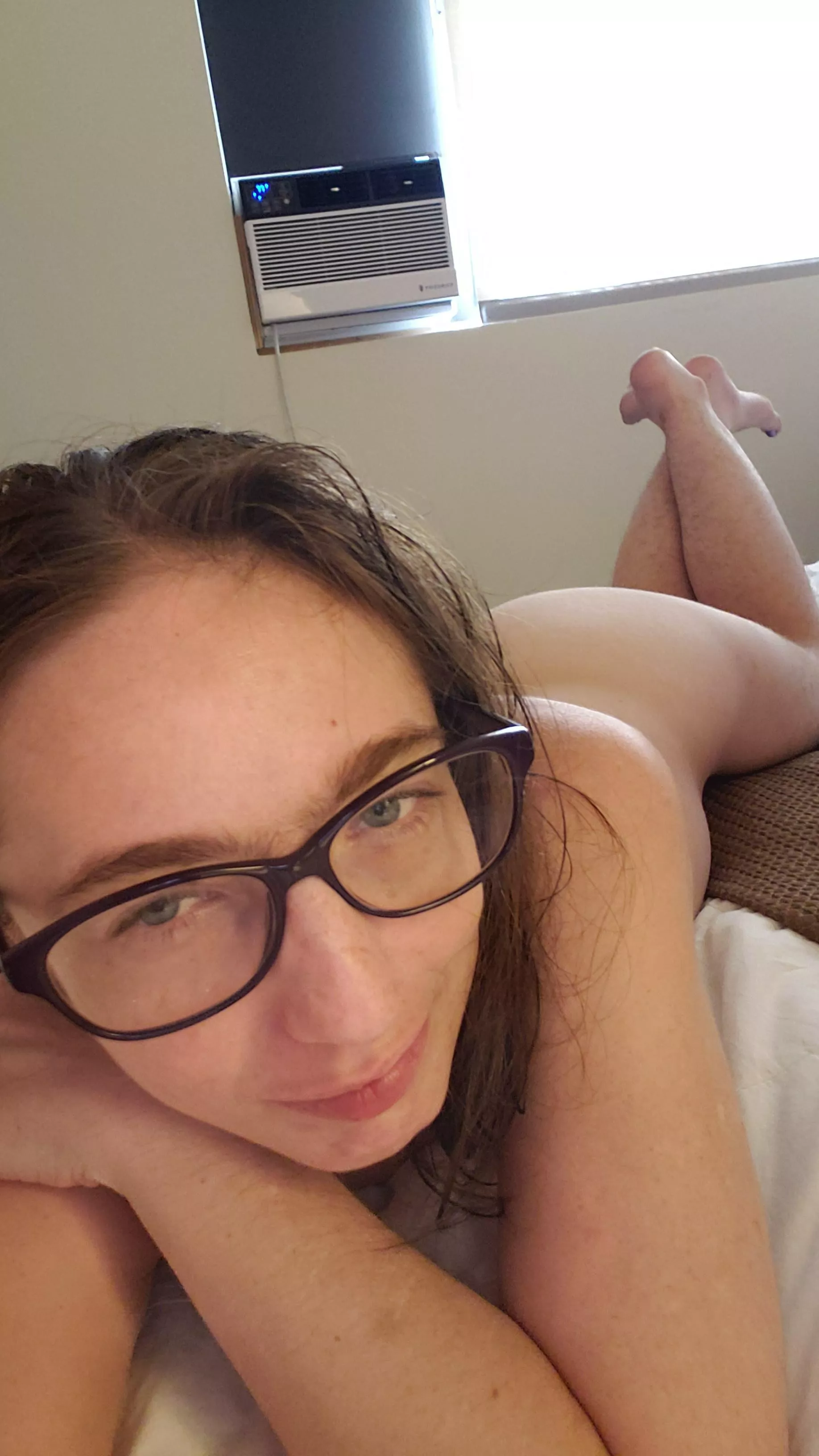 Just being a tease in our hotel room