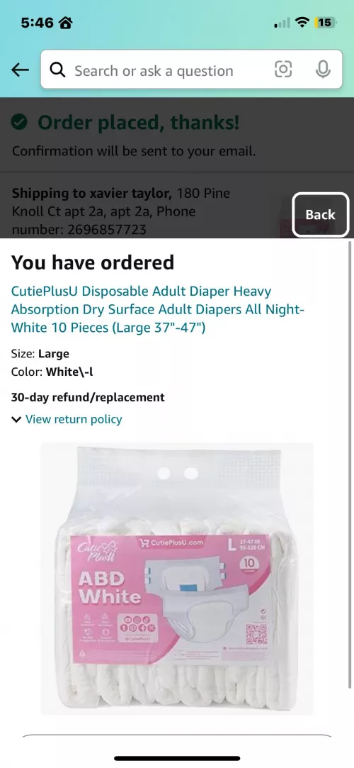 Just ordered a new pack of diapers DMs are open 
