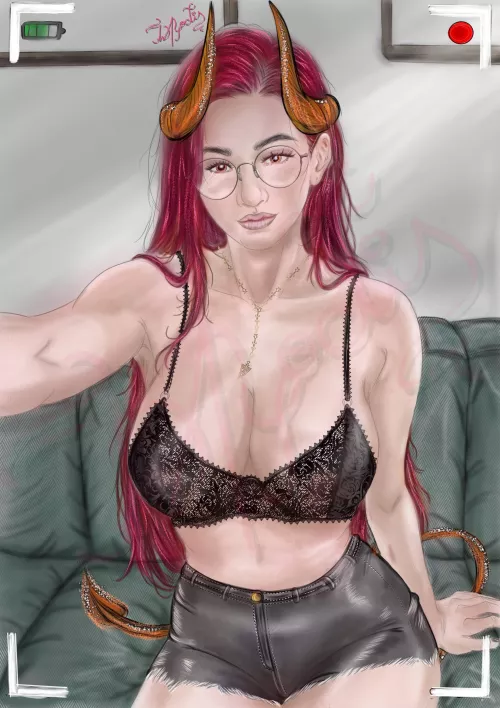 Luna (Oc) preparing to go for a walk  by me 