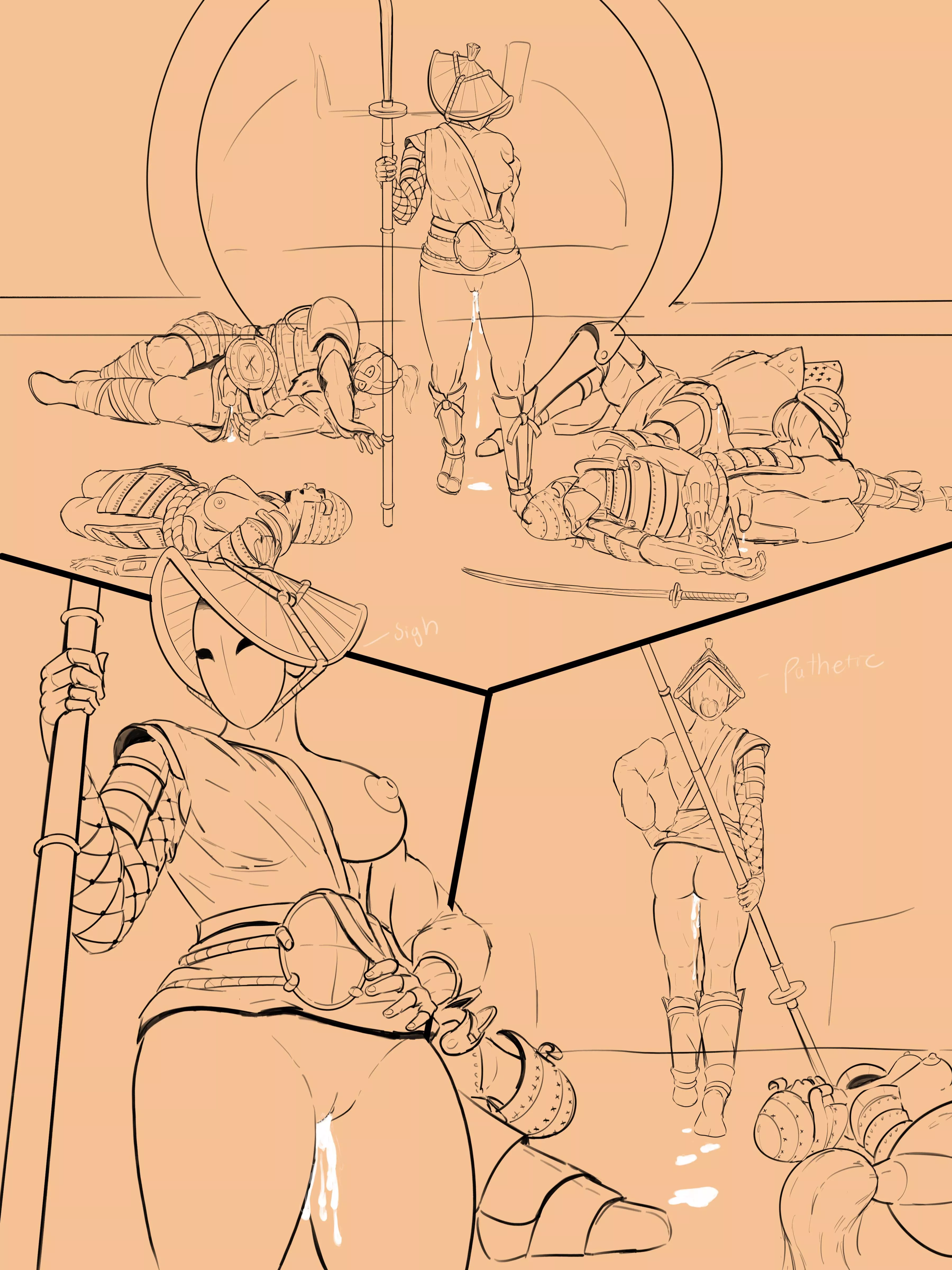 Nobushi one page comic WIP