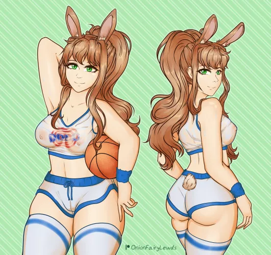 [OnionFairyLewds] Sweaty Monika as Lola Bunny