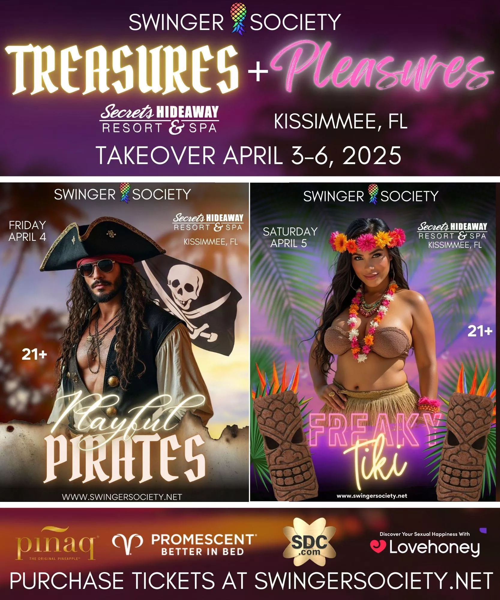 Only 5 Rooms remaining for the Next Swinger Society Takeover! 