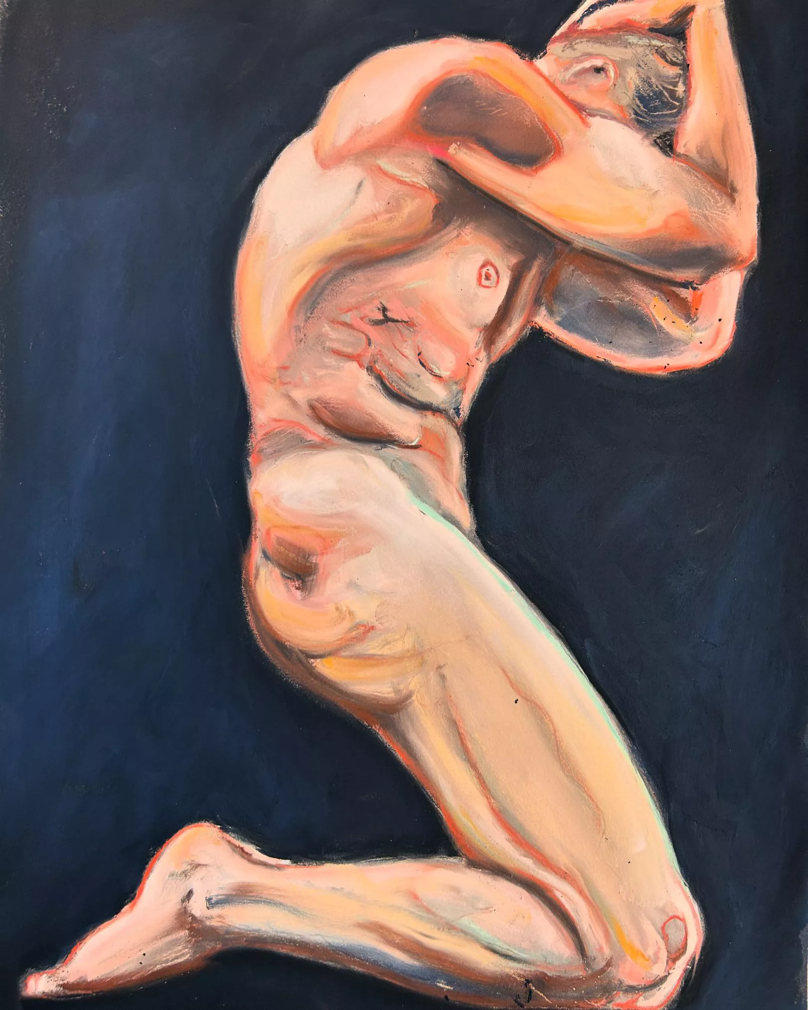 Side Study, Man Knealing