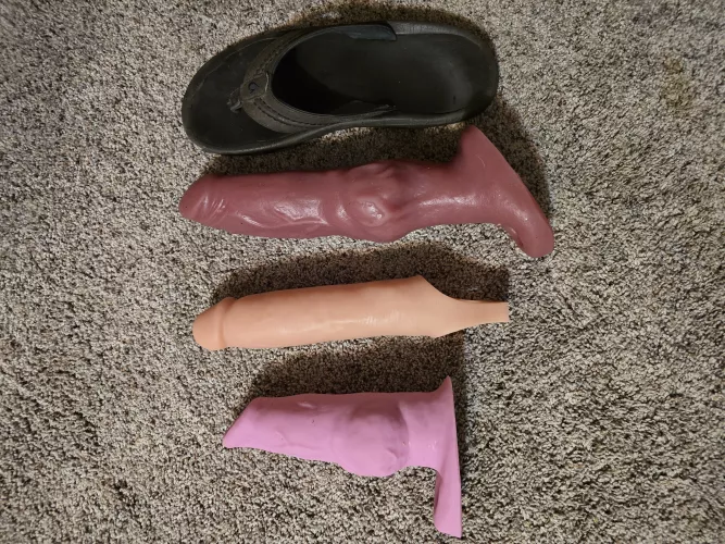 Size 13 flip flop for comparison 