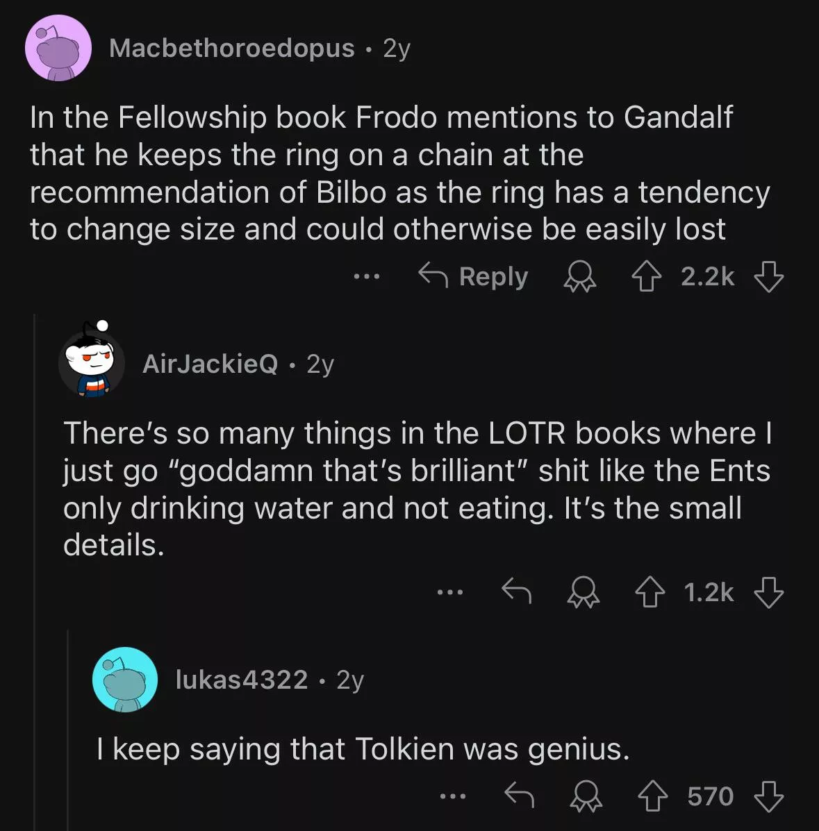 Tolkien was a genius for including details in his stories