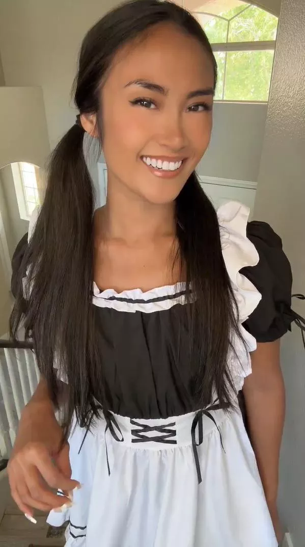 A hot petite maid who came to do more than just clean