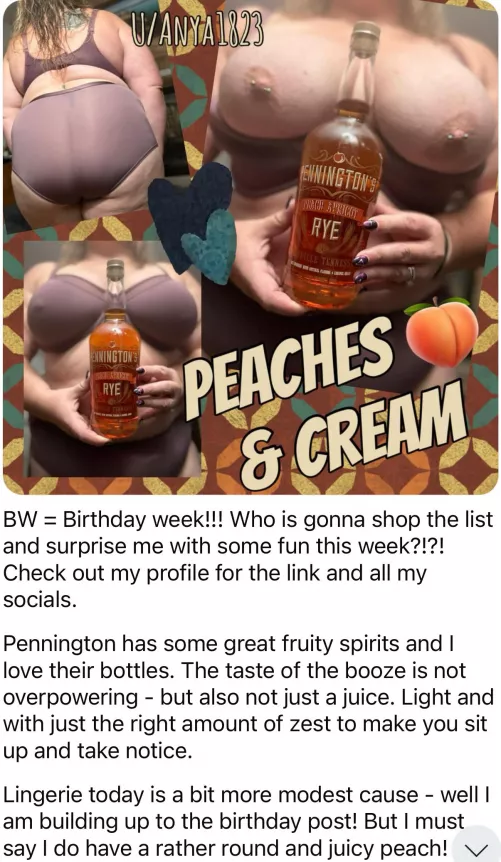 BW: Peaches 🍑 & Cream