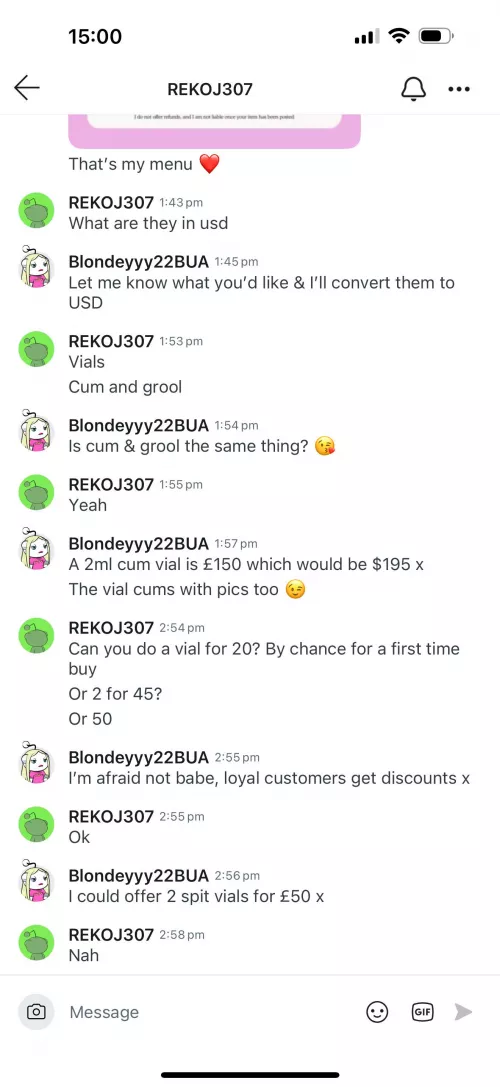 Cheap ass time waster. Immediate BLOCK @REJOJ307