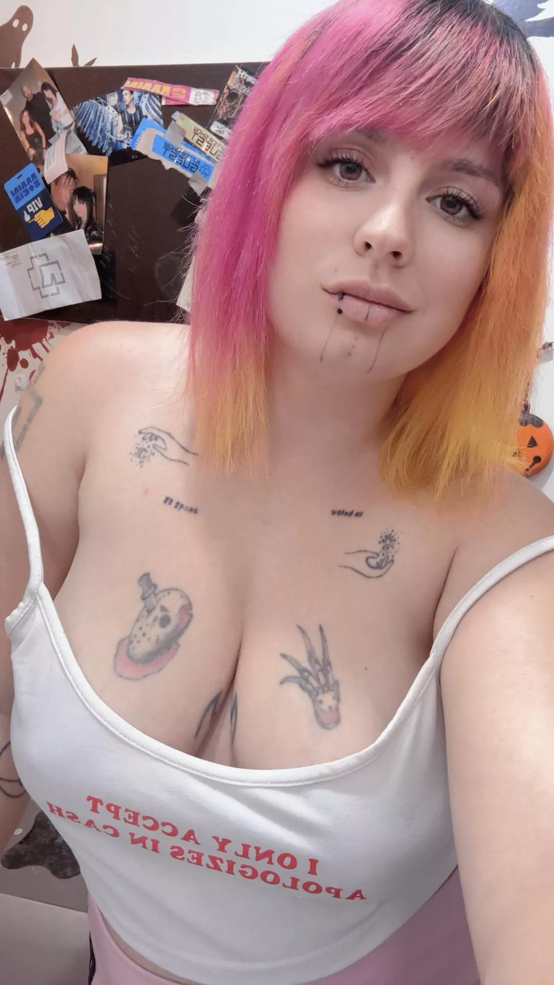 Even with lots of your seed on my tits, I'll always be asking for more, so get ready! 